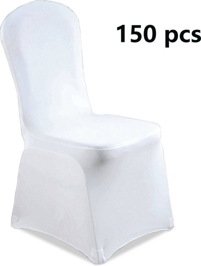 Stoelhoezen toelhoezen Eetkamerstoel Hoes Stoelhoezen Stretch 45x45x90 cm Bescherm stijlvol je stoelen Wit 150 Stuks