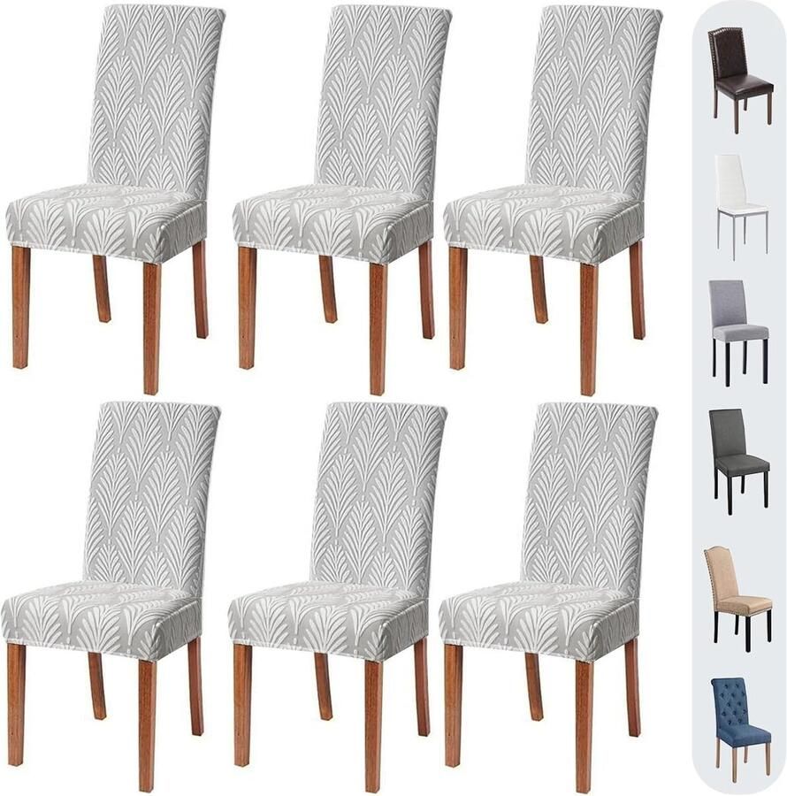 Stoelhoezen voor eetkamerstoelen eetkamerstoelhoezen set van 6 stretch keukenstoelhoezen afneembare en wasbare eetkamerstoelhoezen voor thuis keuken banket hotelceremonie