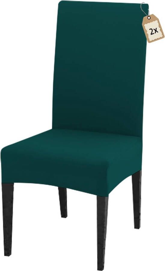 Stoelhoezen voor eetkamerstoelen elastisch modern universeel voor restaurant hotel banket party decoratie (groen set van 2)