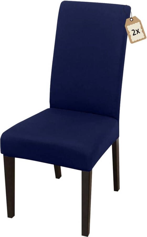 Stoelhoezen voor eetkamerstoelen elastisch modern universeel voor restaurant hotel banket party decoratie (marineblauw set van 2)