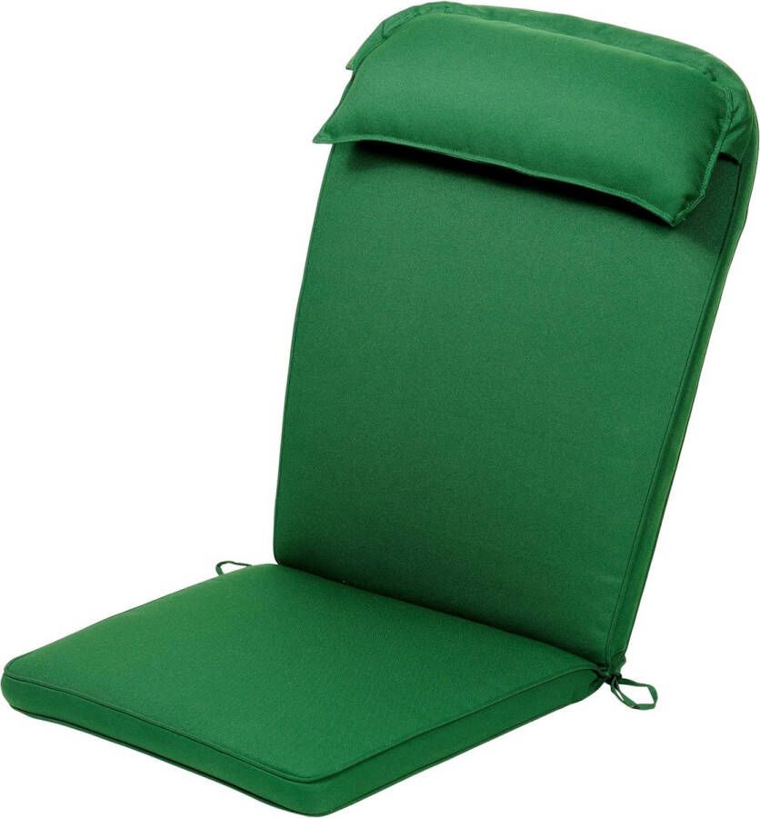 Stoelkussen met hoge rugleuning zitkussen voor dekstoel ligstoel zitkussen voor tuinstoelen strandstoel schommelstoel groen