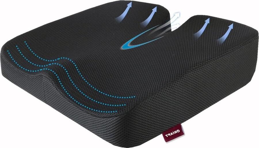 Stoelkussen Traagschuim Dik en Groot Staartbeen Drukontgrendelingskussen Voor Bureaustoel Gamingstoelen Autostoelen Rolstoelen Ergonomisch Ontwerp Comfortabel Zitkussen. wigkussen