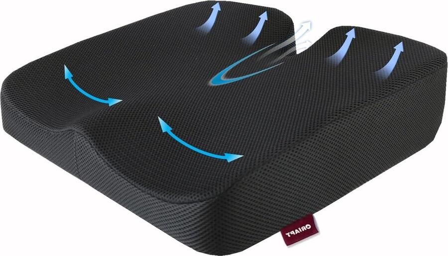 Stoelkussen Traagschuim Dik en Groot Staartbeen Drukontgrendelingskussen Voor Bureaustoel Gamingstoelen Autostoelen Rolstoelen