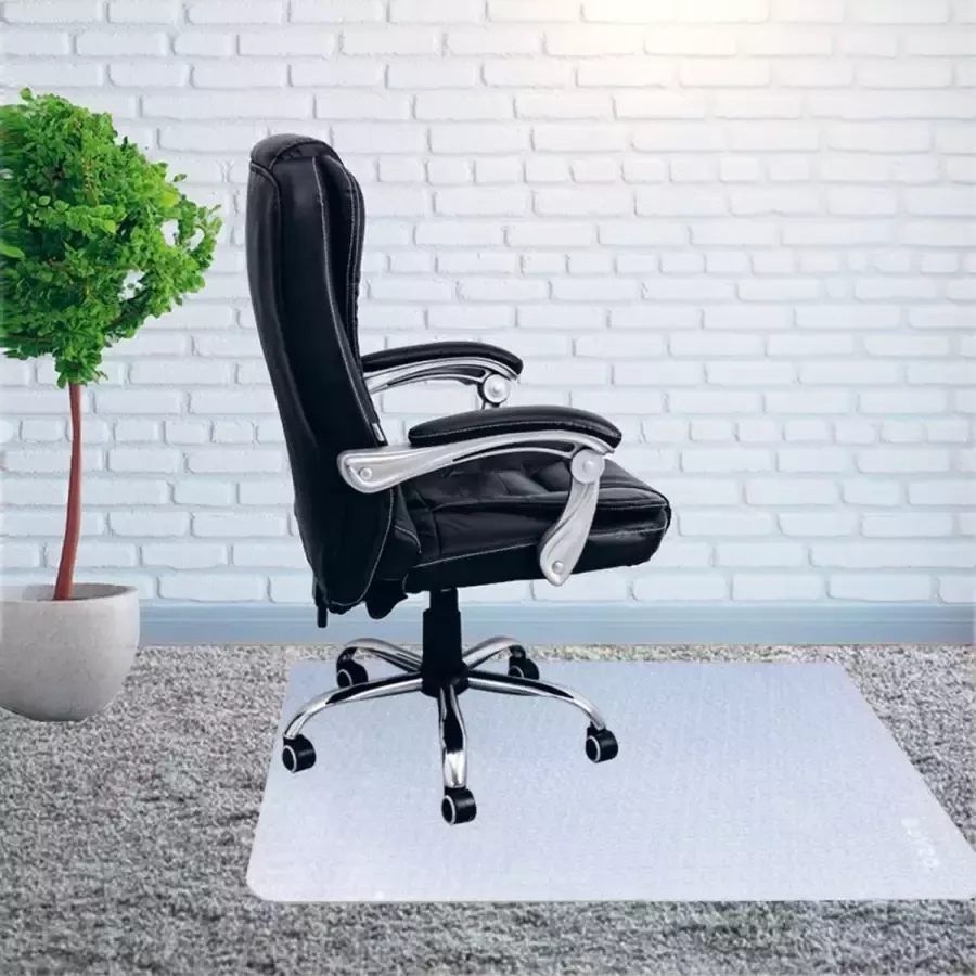 BRASQ Stoelmat 120x150 Vloerbeschermer Bureaustoelmat PVC Vloermat voor zachte vloer CM400+