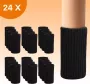 Stoelpoot Doppen – met Anti-Kras Vilt – 25-50mm – Stoelpoot beschermers Vloerbescherming Stoelpoot Sokken – Stoelpootbeschermers – 24 Stuks – Zwart – Rond - Thumbnail 2