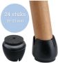Stoelpoot Doppen – met Anti-Kras Vilt – Stoelpoot beschermers Vloerbescherming – Stoelpootbeschermers – 24 Stuks – 17-22mm – Zwart – Rond - Thumbnail 3
