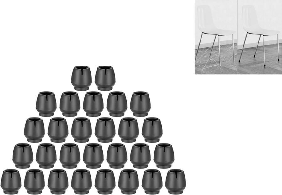 Stoelpoot Doppen Stoelpoot beschermers Stoelpootbeschermers Zwarte meubelpoothoezen Rubberen stoelpoothoezen Stille stoelpoothoezen Rond 12-16 mm 28 stuks rubberen stoelpoothoezen stoelpootdoppen stoelpoot sokken stoeldoppen