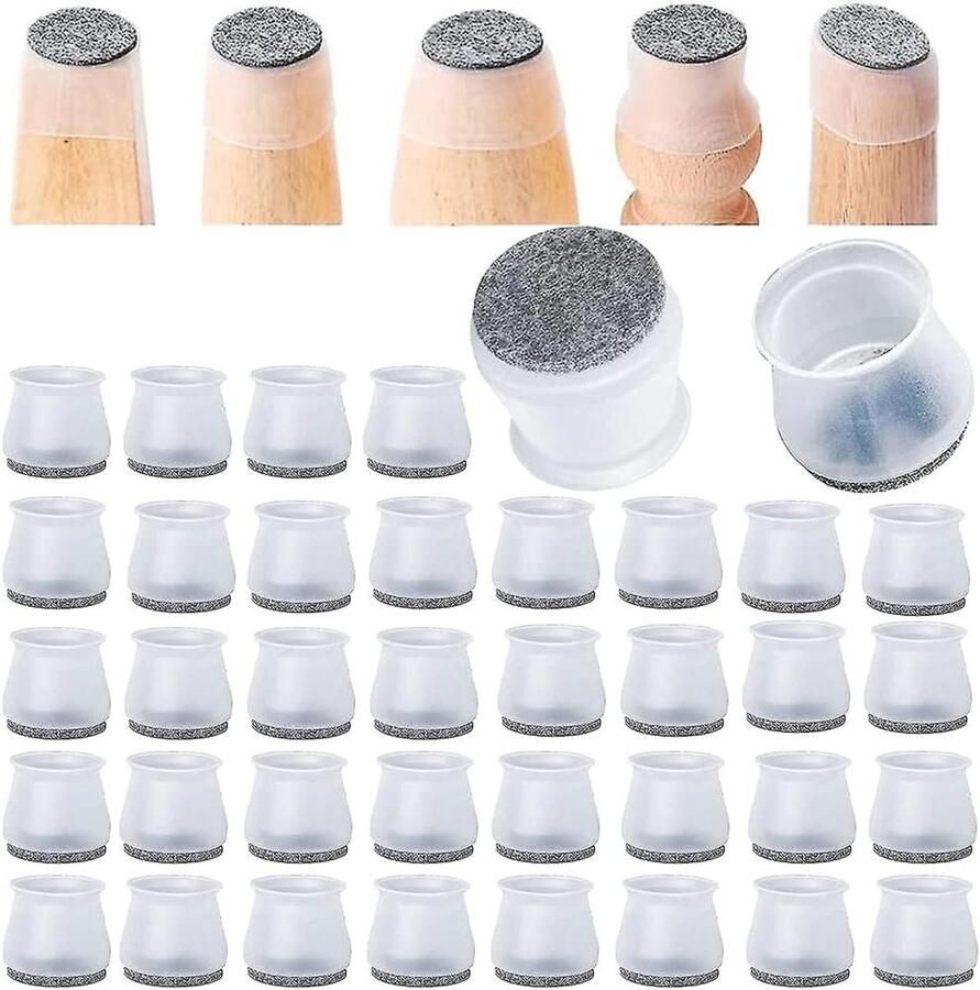 Stoelpootdoppen rond 36 stuks siliconen vloerbeschermers voor stoelen