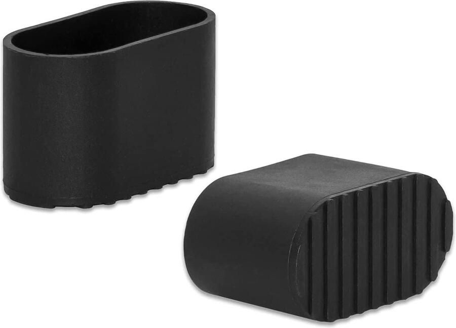 Stoelpootdoppen Vloerbeschermer Stoelpoot Beschermers Meubeldoppen 28 stuks 20 x 40 mm plastic zwart ovale