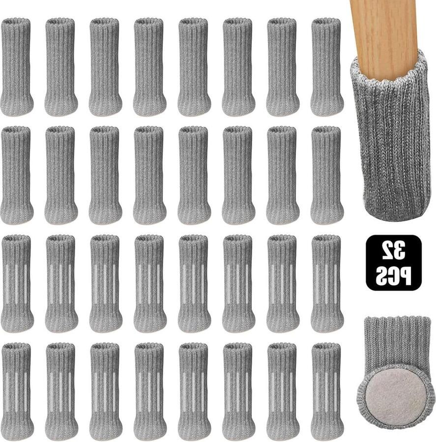 Stoelpootsokken antislip 32 stuks Meubelbeschermers voor stoelen met viltdoppen stoelpootbeschermers