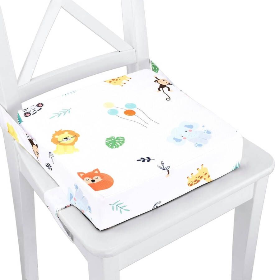 Stoelverhoger stoel kind 32x32x8 cm waterdicht zitkussen kinderstoel kussen kinderzitje stoelkussen Safari B