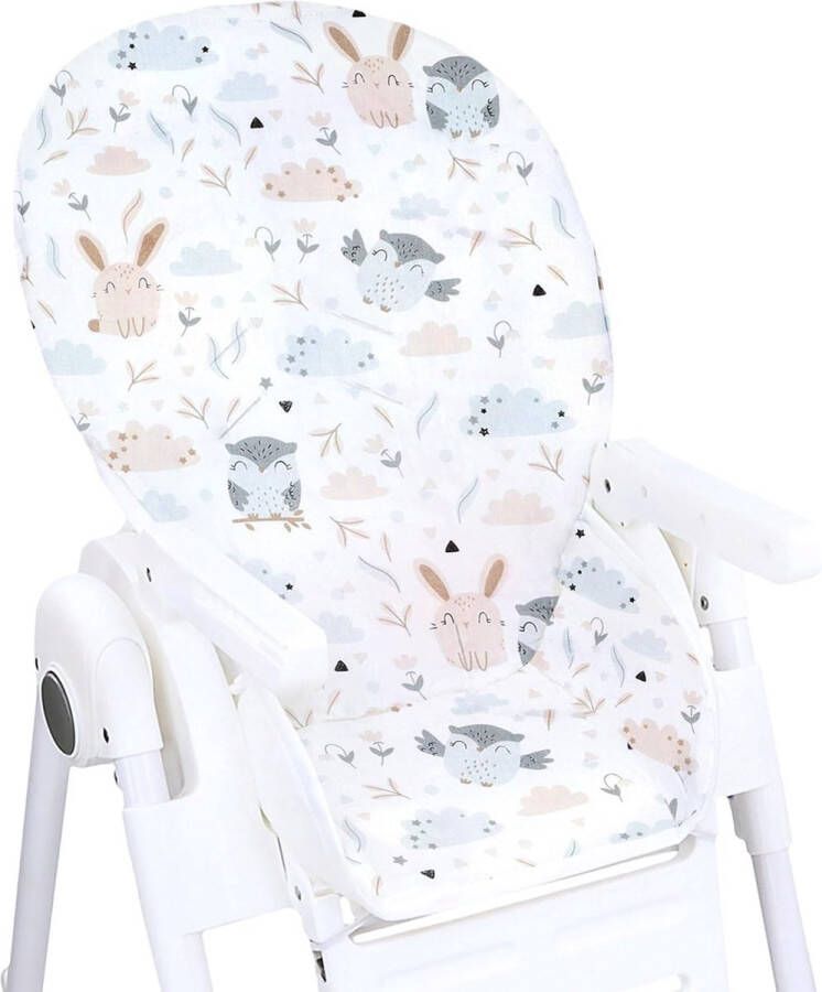 Stoelverkleiner voor hoge stoel zitkussen kinderstoel universeel passend voor uilen