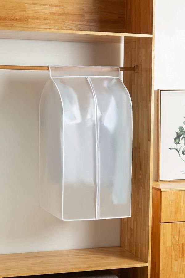 Stofdichte Kleding Rail Cover Opbergtas 60-50-90CM PEVA Stofdichte Garderobe Kledingrek Cover met Volledige Rits Magic Tape Organizer Hoes voor kledingrek