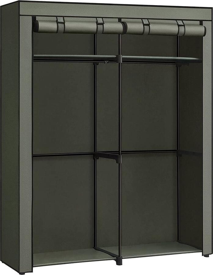 Rootz Living Rootz Stoffen Garderobe Organizer Draagbare Kast Niet-geweven Opbergsysteem Saliegroen 43cm x 140cm x 174cm