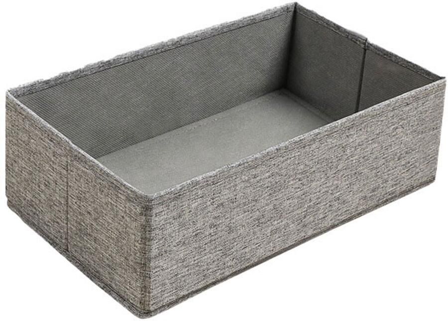 Stoffen opbergdoos voor thuis Opbergdoos -kledingvak Garderobekast opbergdoos Kledingorganizer Taille- en stropdasopberger Geschikt voor slaapkamerkasten ladekasten slaapzaalopbergers Grijs