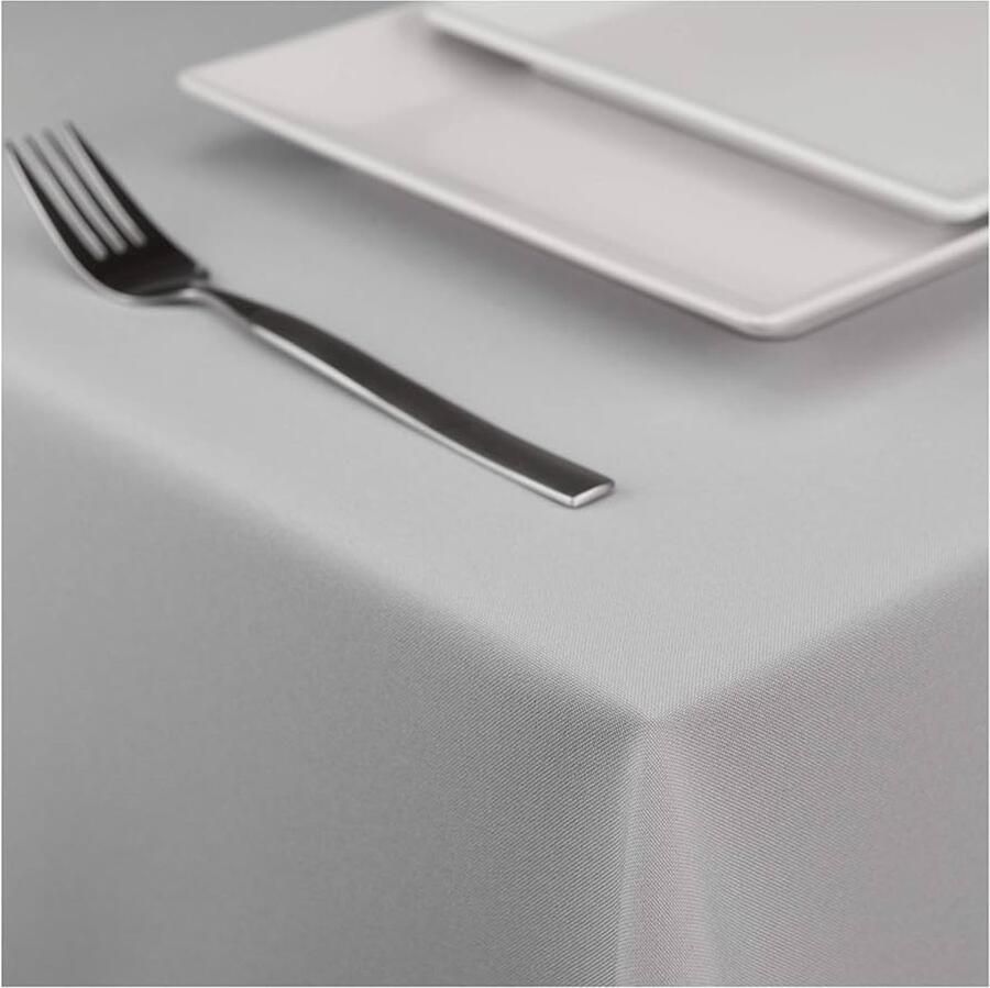 Stoffen tafelkleed grijs polyester 140 x 200 cm