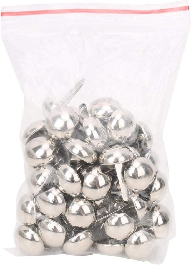 Stoffernagels van zinklegering 50 stuks paddenstoelvormige decoratieve punaises 15 mm