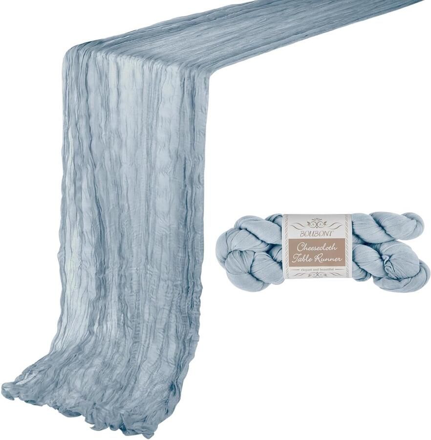 Stoffige blauwe kaasdoek tafelloper elegant en multifunctioneel 1 stuk 30 x 100 inch