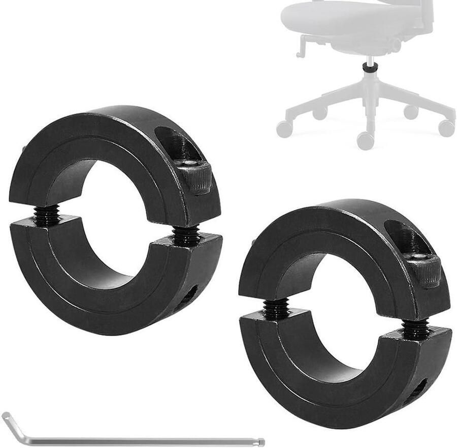 Allecto Plus 2 stuks stoppers voor zinkende bureaustoel Reparatie klemmen Stalen kantelcontrole gereedschap In hoogte verstelbaar Voorkomt zinken