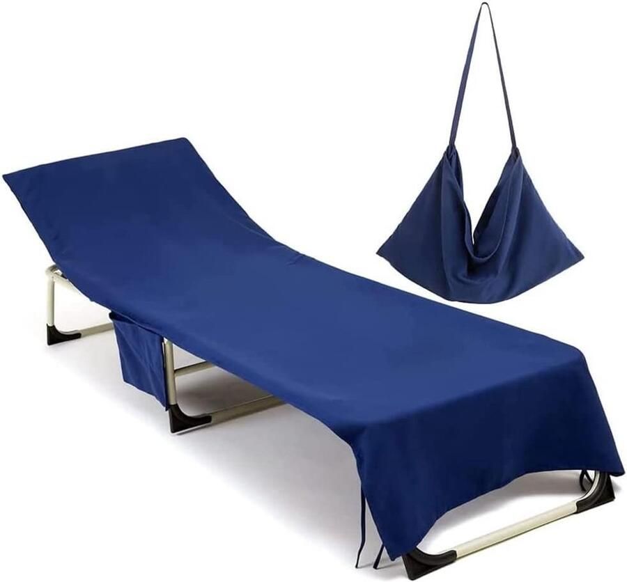 Strandlaken strandstoel hoes handdoek ligstoel met zakken microfiber chaise longue hoes voor zomer buiten tuin zwembad vakantie reizen