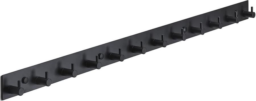 Kapstok met 12 Haken 81 cm Roestvrij Staal Wandgarderobe voor Badkamer Woonkamer Keuken en Hal