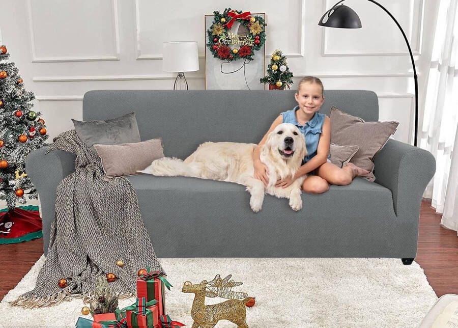 Stretch Bankhoes 1 Zit Elastische Bankhoezen Voor Woonkamer 1 Stuks Universele Rekbare Armsteun Sofahoes Met Anti-slip Schuim Krasbestendig Meubelhoes Voor Bank Lichtgrijs