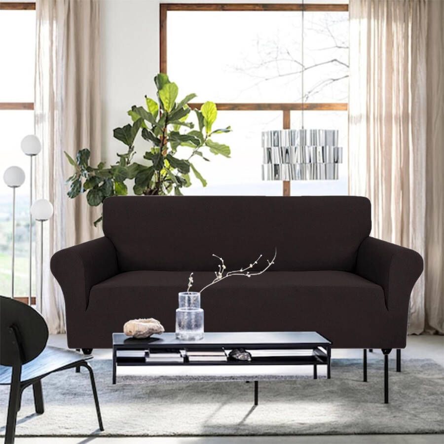 Stretch Bankhoes 2 Zits Elastische Bankhoezen Voor Woonkamer 1 Stuks Universele Rekbare Armsteun Sofahoes Met Anti-slip Schuim Krasbestendig Meubelhoes Voor Bank Koffie - Foto 2