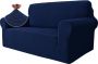 Stretch Bankhoes 2 Zits Elastische Bankhoezen Voor Woonkamer 1 Stuks Universele Rekbare Armsteun Sofahoes Met Anti-slip Schuim Krasbestendig Meubelhoes Voor Bank Blauw - Thumbnail 1