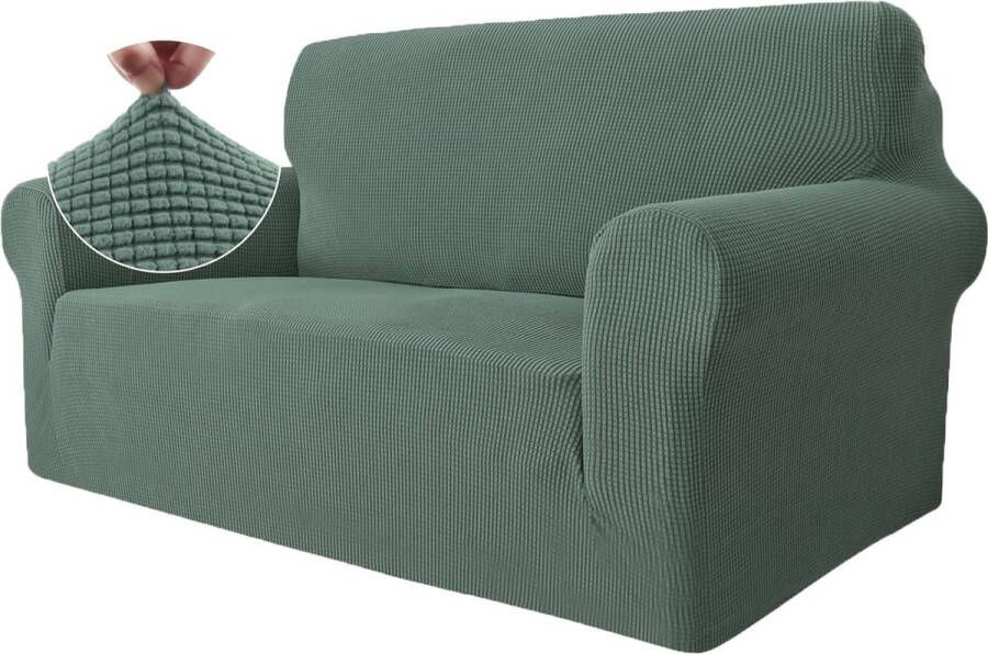 Stretch Bankhoes 2 Zits Elastische Bankhoezen Voor Woonkamer 1 Stuks Universele Rekbare Armsteun Sofahoes Met Anti-slip Schuim Krasbestendig Meubelhoes Voor Bank Groen