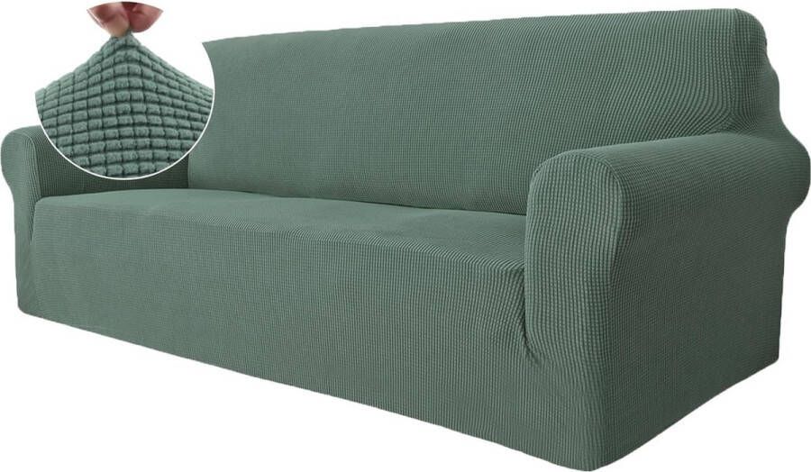 Stretch Bankhoes 3 Zits Elastische Bankhoezen Voor Woonkamer 1 Stuks Universele Rekbare Armsteun Sofahoes Met Anti-slip Schuim Krasbestendig Meubelhoes Voor Bank Groen