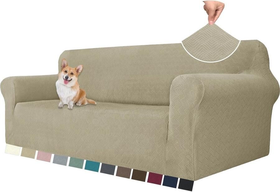 Stretch Bankhoes 3 Zits Rekbare Sofahoes Met Anti-slip Krasbestendig En Machinewasbaar