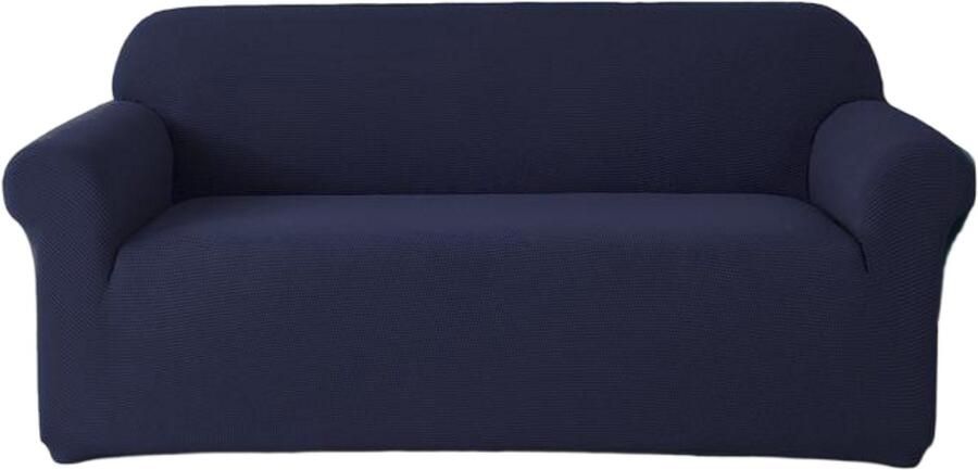 Stretch bankhoes 3-zits Stretch bankhoes voor de woonkamer 1 stuk universele stretch armleuning bankhoes met antislip schuim anti-kras meubelhoes voor de bank -190*230cm-Donkerblauw