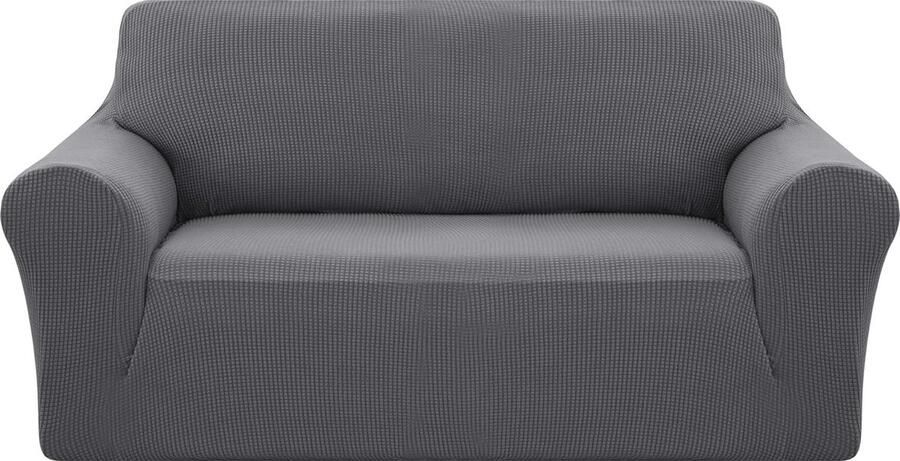 Stretch Bankhoes voor 2 Zits Sofa 145-175 cm Fluweel Bankovertrekken voor Woonkamer en Slaapkamer Antraciet