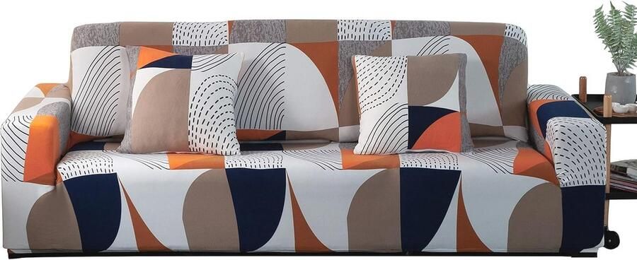 Stretch Bankhoezen voor 1 2 3 4 Zits met Geometrisch Patroon