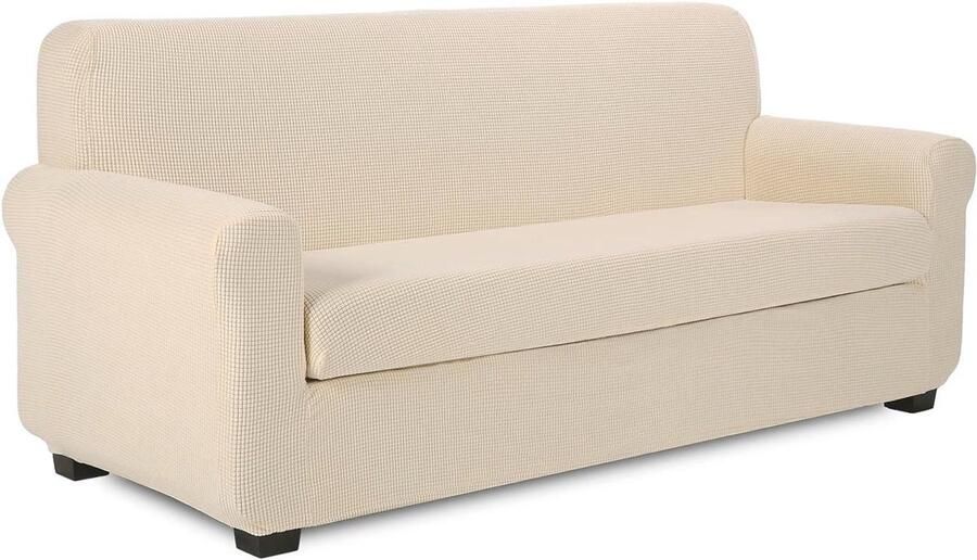 Stretch Bankhoezen voor 3-Zits Bank Meubelbeschermer met Kussenhoezen Eenvoudige Installatie en Antislip Design