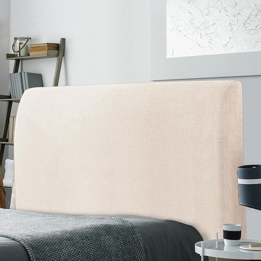 Stretch Bed Headboard Cover Dustproof Bed Head Protector Bedroom Decor 180cm-205cm Length Grey hoofdbord hoes elastische