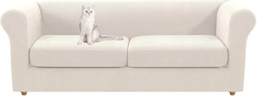 Stretch Chesterfield Bankhoes voor 1 2 of 3-zitsbanken Antislip en Jacquard Design Bescherming tegen Vlekken en Slijtage