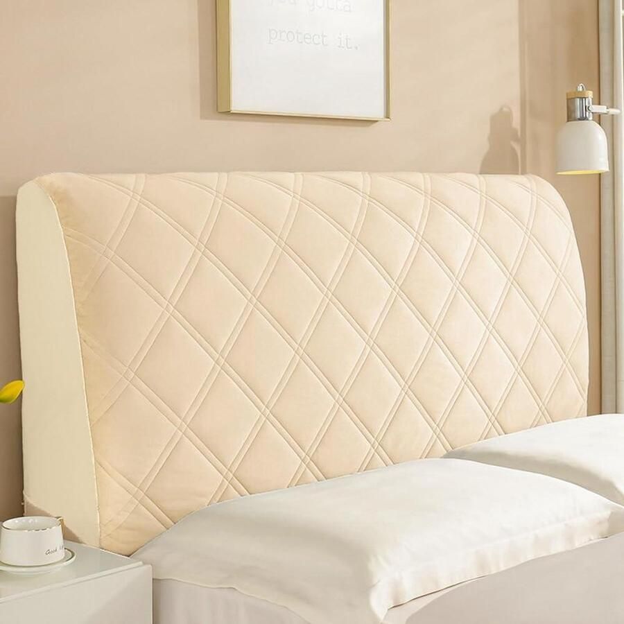Stretch Dustproof Headboard Cover Champagne 180cm breed. hoofdbord hoes elastische
