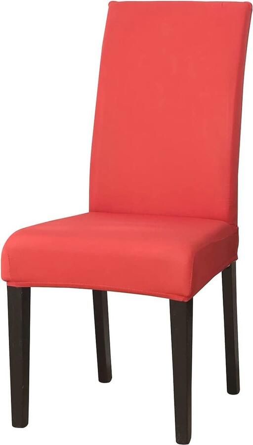Stretch Eetkamerstoelhoezen Set van 6 Afneembare Wasbare Bescherming voor je Eetkamerstoelen Oranje Decoratie Hoes