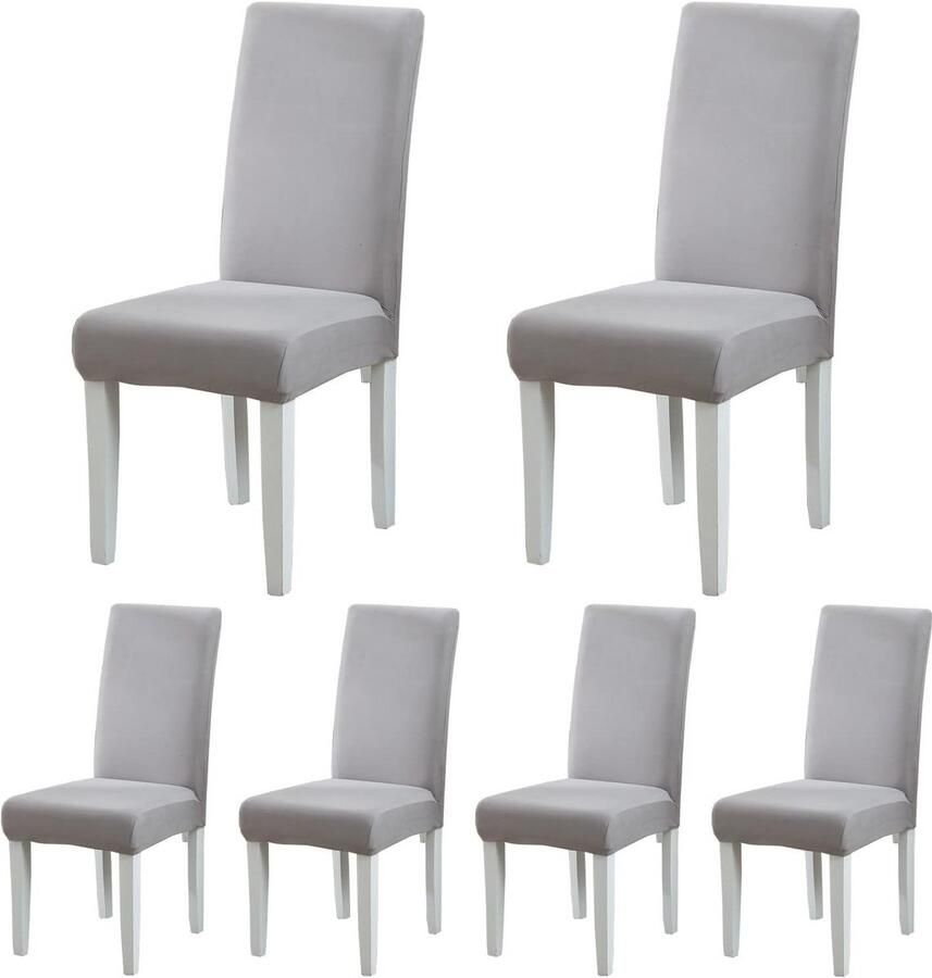 Stretch Eetstoelhoezen voor Eetkamerstoelen 4 6 Stuks
