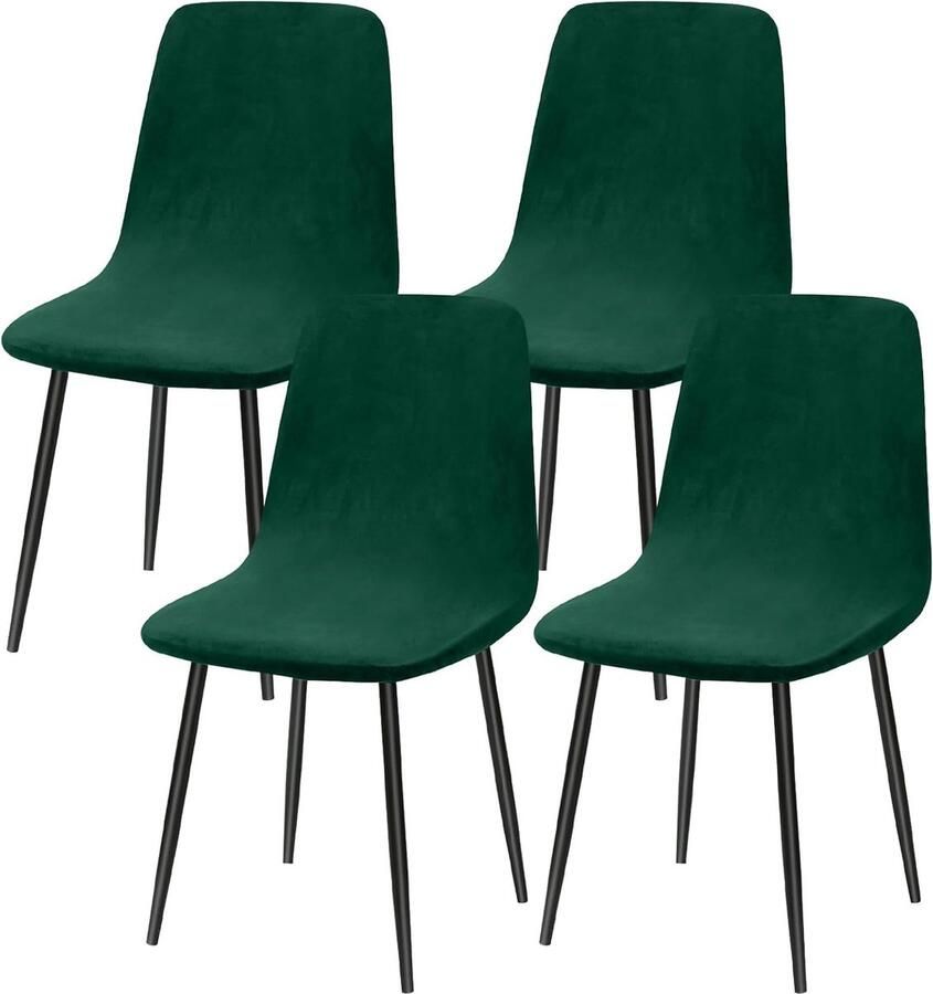 Stretch fluwelen stoelhoezen set van 4 6 fluweel universeel voor Eames stoel eetkamerstoelen overtrek afneembaar wasbare stoelen bescherming voor keuken banket bruiloft feest