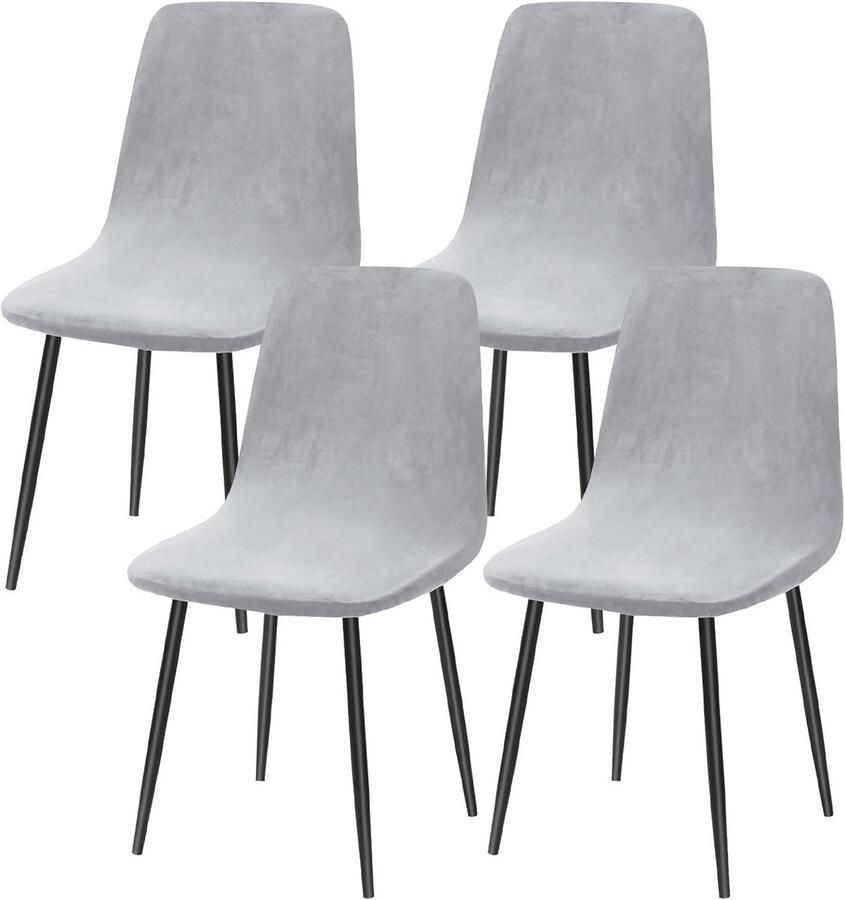 Stretch Fluwelen Stoelhoezen Set van 4 6 Universele Overtrekken voor Eames Stoelen Bescherm en Verfraai je Eetkamer