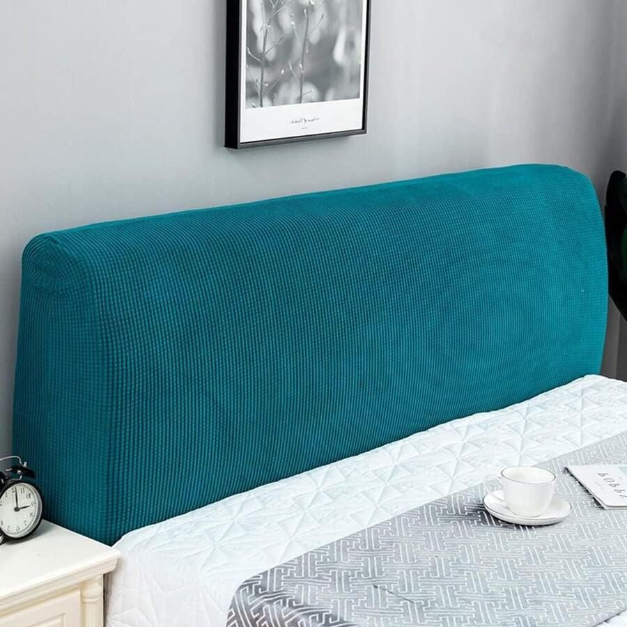 Stretch Hoofdbordhoes 150-170cm Blauw Hoofdbeschermer voor Bed Bescherm jouw hoofdbord met deze stretch hoofdbordhoes in blauw