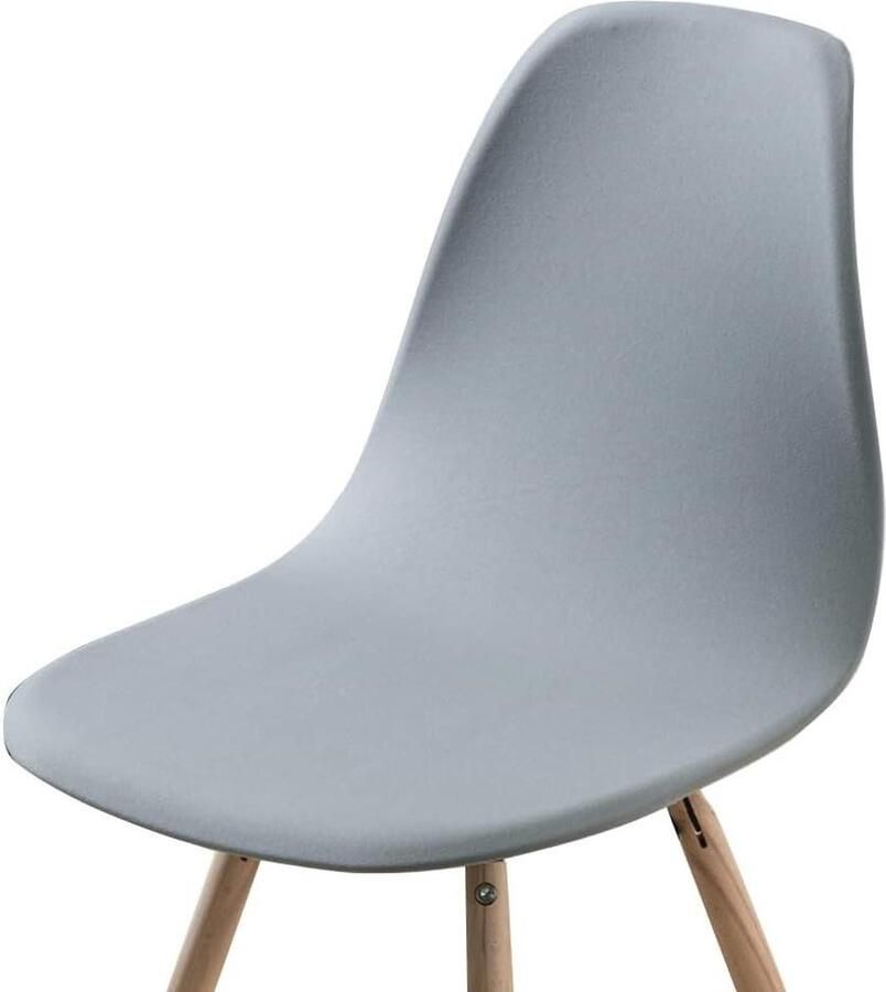 Stretch Scandinavische Eetkamerstoelhoezen Set van 4 Lichtgrijs Shell Design Stoelhoezen