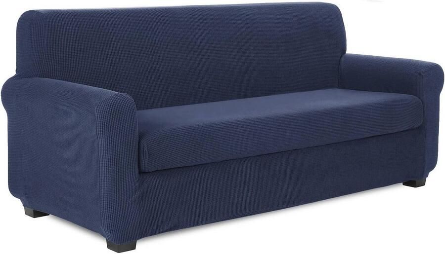 Stretch Sofahoes voor 3-zits Bank Meubelbeschermer in Donkerblauw