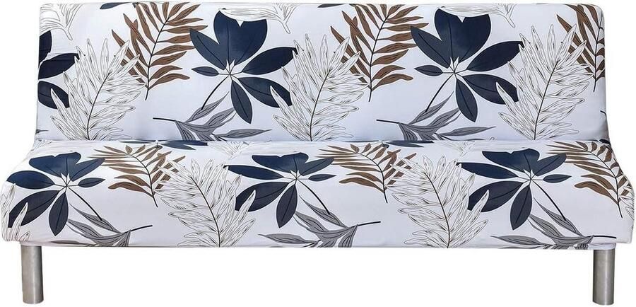 Futon Cover Armless Sofa Slipcover Stretch Spandex Washable Furniture Protector for Folding Couch Sofa Shield Futon Cover Marine Gray