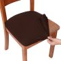 Stretch Spandex Jacquard eetkamerstoel stoelhoezen uitneembare wasbare anti-stof eetkamerstoel zitkussen hoezen 6-delige set grijs - Thumbnail 2