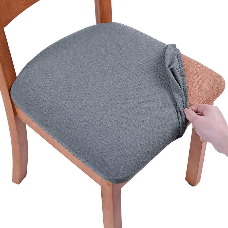 Stretch spandex jacquard stoelhoezen voor eetkamerstoelen verwijderbaar en wasbaar - Foto 2