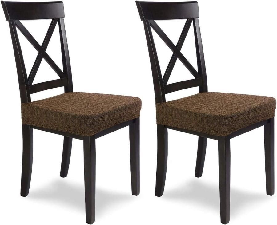 Stretch Stoelhoes Anna-Eetkamerstoel-Elastisch-Elegante-Band Elastiek-Stoelbekleding Stoelhoezen