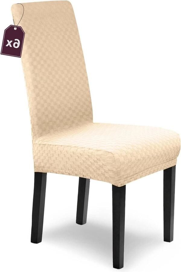 Stretch Stoelhoes Jacquard Lea Elegante Stoelbekleding voor Eetkamerstoel met Elastiek Band